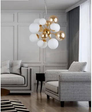 NOWOCZESNA LAMPA WISZĄCA ZŁOTA GALAKSIDA W10