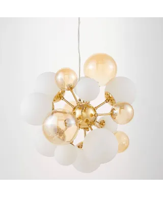 NOWOCZESNA LAMPA WISZĄCA ZŁOTA GALAKSIDA W10