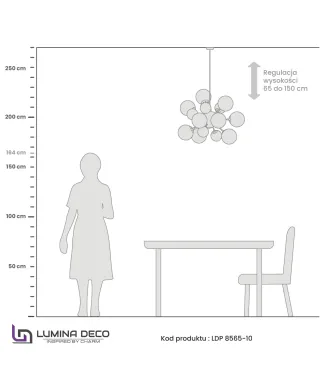 NOWOCZESNA LAMPA WISZĄCA ZŁOTA GALAKSIDA W10