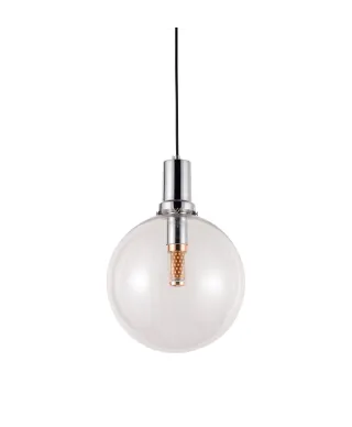 NOWOCZESNA LAMPA WISZĄCA PRZEZROCZYSTO-CHROMOWA DORITO D25