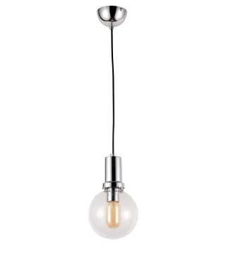 NOWOCZESNA LAMPA WISZĄCA PRZEZROCZYSTO-CHROMOWA DORITO D15