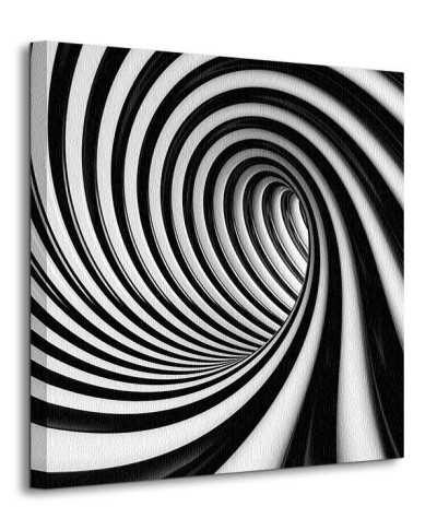 Czarno-biały tunel - Obraz na płótnie