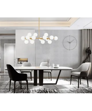 NOWOCZESNA LAMPA WISZĄCA MOSIĘŻNA PETRICA W16