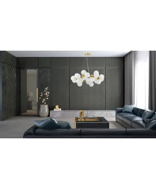 NOWOCZESNA LAMPA WISZĄCA MOSIĘŻNA MARSIADA W25