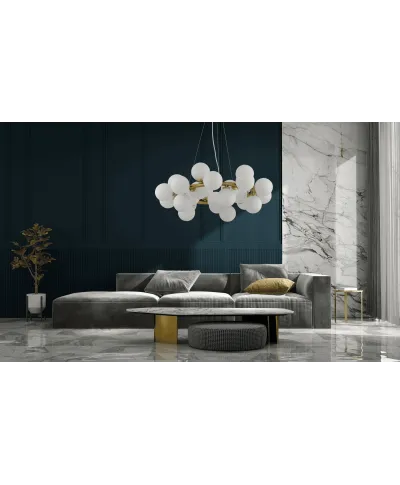 NOWOCZESNA LAMPA WISZĄCA MOSIĘŻNA MARSIADA W25