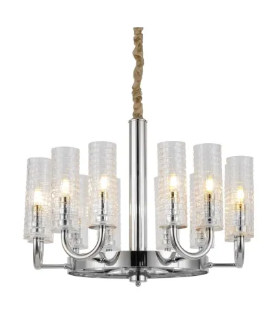 NOWOCZESNY CHROMOWANY ŻYRANDOL DONATTI W12