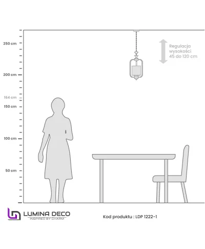 LAMPA WISZĄCA LOFT CHROMOWANA ATLANTA W1