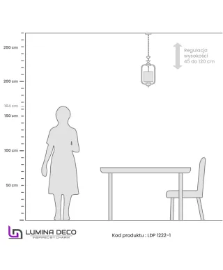 LAMPA WISZĄCA LOFT CHROMOWANA ATLANTA W1