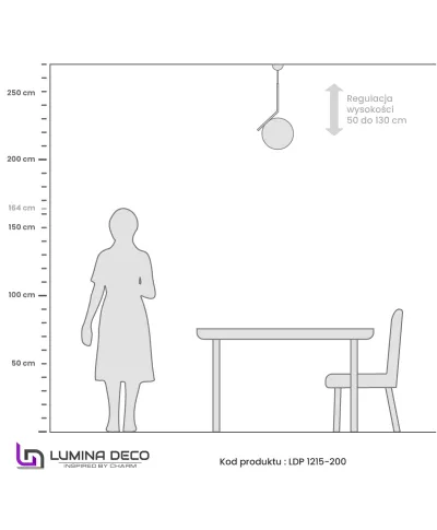 NOWOCZESNA LAMPA WISZĄCA MOSIĘŻNA SORENTO D20