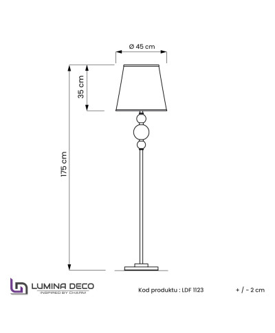 LAMPA STOJĄCA PODŁOGOWA CZARNA MURANEO