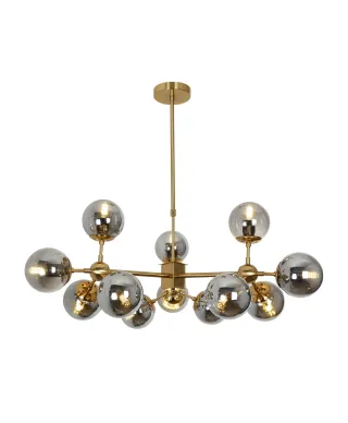 NOWOCZESNA LAMPA WISZĄCA MOSIĘŻNA ZODIAK W12