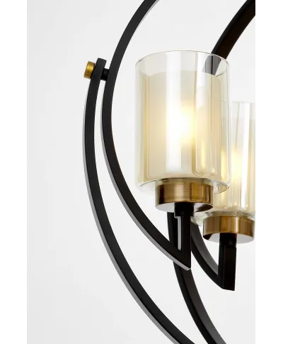 LAMPA WISZĄCA LOFT CZARNO-MOSIĘŻNA BERGEN W6