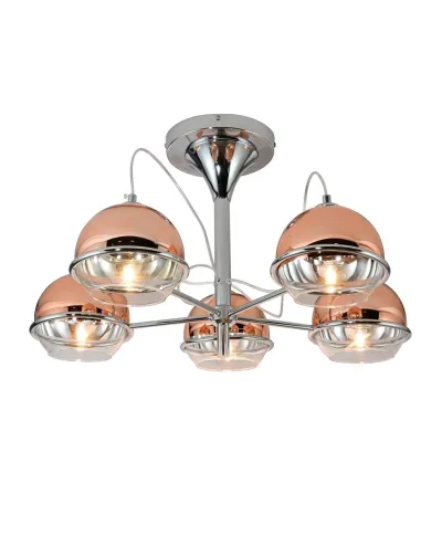 NOWOCZESNA LAMPA SUFITOWA PLAFON RÓŻOWO-ZŁOTY VERONI W5