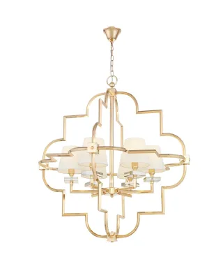 LAMPA WISZĄCA NOWOCZESNA BIAŁO-ZŁOTA BALTIMORE W6