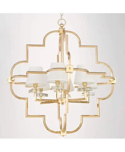 LAMPA WISZĄCA NOWOCZESNA BIAŁO-ZŁOTA BALTIMORE W6