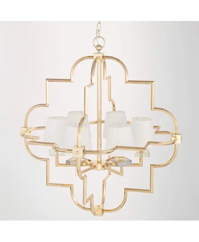 LAMPA WISZĄCA NOWOCZESNA BIAŁO-ZŁOTA BALTIMORE W6