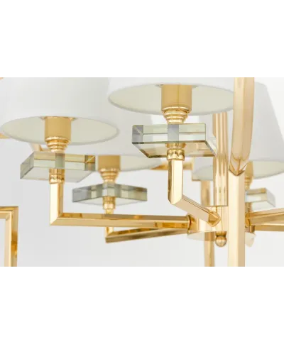 LAMPA WISZĄCA NOWOCZESNA BIAŁO-ZŁOTA BALTIMORE W6