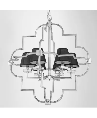 LAMPA WISZĄCA NOWOCZESNA CZARNO-CHROMOWANA BALTIMORE W6