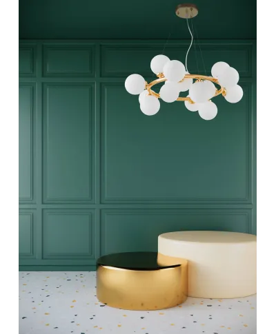 NOWOCZESNA LAMPA WISZĄCA ZŁOTA MARSIADA W15