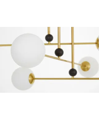 NOWOCZESNA LAMPA WISZĄCA MOSIĘŻNA BERSAGO W6