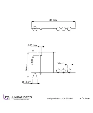 NOWOCZESNA LAMPA WISZĄCA SUFITOWA RENZO W4