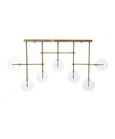 NOWOCZESNA LAMPA SUFITOWA PLAFON MOSIĘŻNY BERGAMO W7