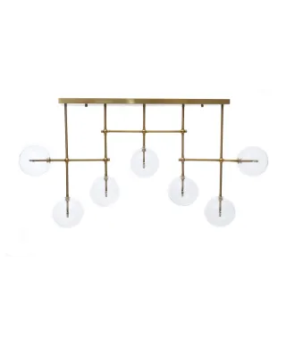 NOWOCZESNA LAMPA SUFITOWA PLAFON MOSIĘŻNY BERGAMO W7