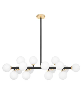 NOWOCZESNA LAMPA WISZĄCA CZARNO-ZŁOTA PETRICA W16