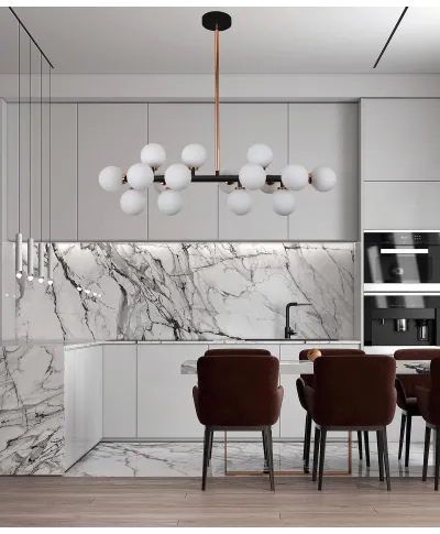 NOWOCZESNA LAMPA WISZĄCA CZARNO-ZŁOTA PETRICA W16