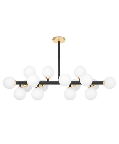 NOWOCZESNA LAMPA WISZĄCA CZARNO-ZŁOTA PETRICA W16