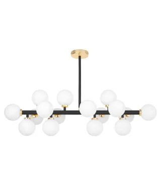 NOWOCZESNA LAMPA WISZĄCA CZARNO-ZŁOTA PETRICA W16