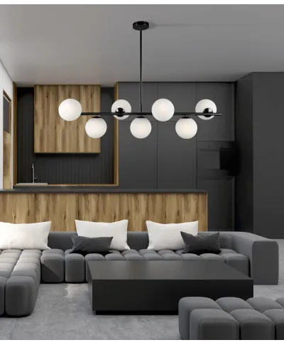 NOWOCZESNA LAMPA WISZĄCA CZARNO-BIAŁA FREDICA W7