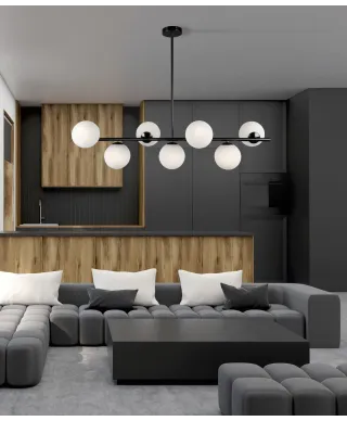 NOWOCZESNA LAMPA WISZĄCA CZARNO-BIAŁA FREDICA W7