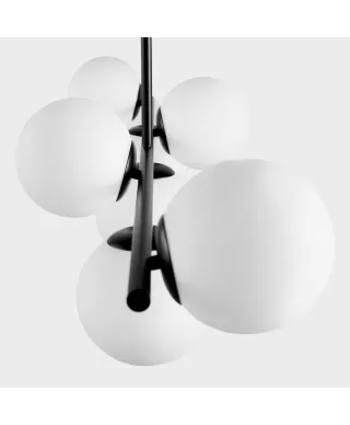 NOWOCZESNA LAMPA WISZĄCA CZARNO-BIAŁA FREDICA W7