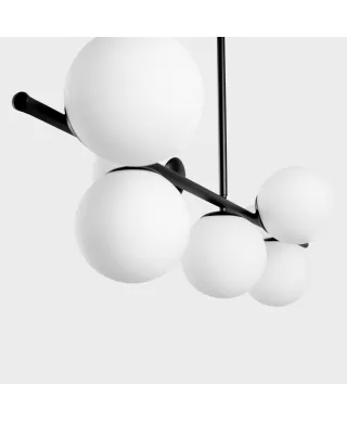 NOWOCZESNA LAMPA WISZĄCA CZARNO-BIAŁA FREDICA W7