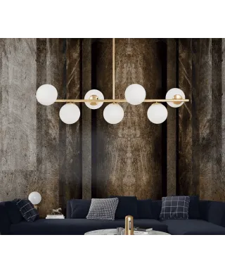 NOWOCZESNA LAMPA WISZĄCA ZŁOTA FREDICA W7