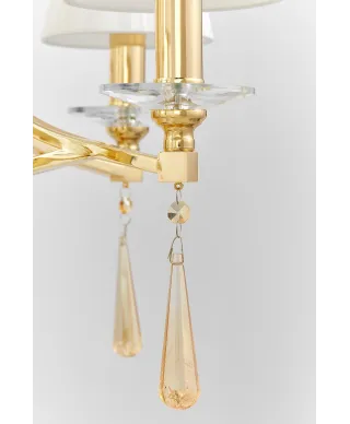 KLASYCZNY ŻYRANDOL KRYSZTAŁOWY ZŁOTY VENISIA W8