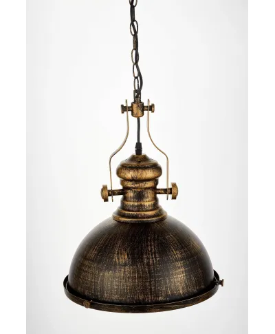 LAMPA WISZĄCA INDUSTRIALNA DUŻA STARE ZŁOTO ELIGIO W1