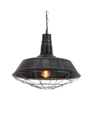 LAMPA WISZĄCA INDUSTRIALNA LOFT STARE SREBRO ARIGIO D45