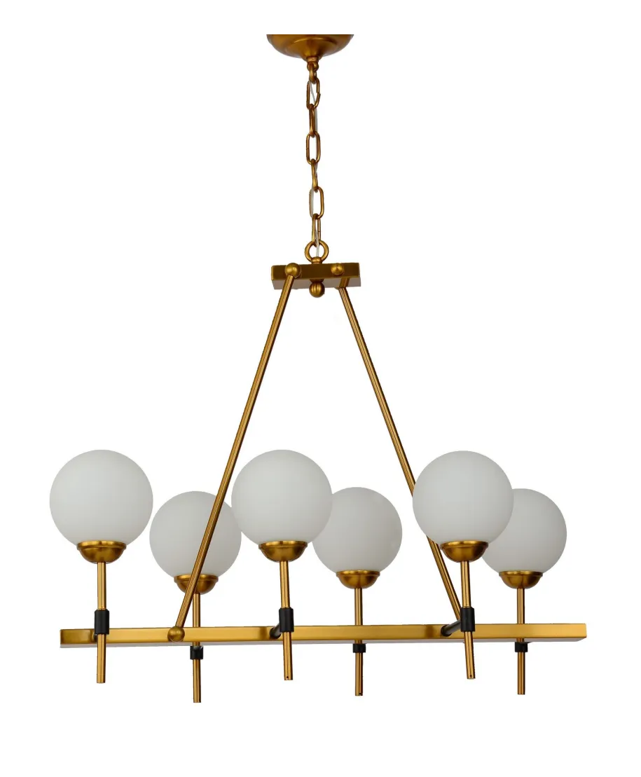 NOWOCZESNA LAMPA WISZĄCA MOSIĘŻNA ALDONO W6