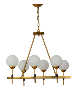 NOWOCZESNA LAMPA WISZĄCA MOSIĘŻNA ALDONO W6