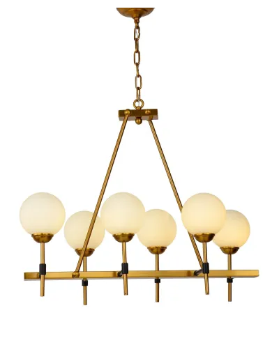 NOWOCZESNA LAMPA WISZĄCA MOSIĘŻNA ALDONO W6