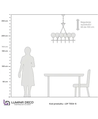 NOWOCZESNA LAMPA WISZĄCA MOSIĘŻNA ALDONO W6
