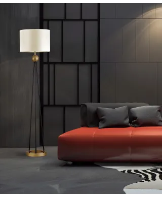 LAMPA STOJĄCA PODŁOGOWA BIAŁO-ZŁOTA BELFORTE