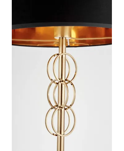 LAMPA STOJĄCA PODŁOGOWA CZARNO-MOSIĘŻNA AZZARIA