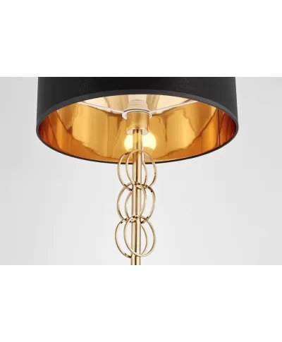 LAMPA STOJĄCA PODŁOGOWA CZARNO-MOSIĘŻNA AZZARIA