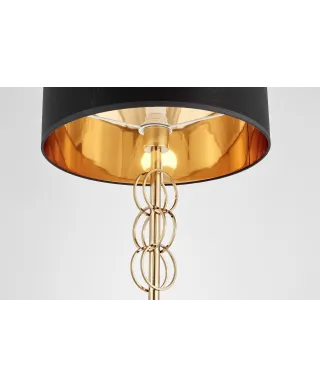 LAMPA STOJĄCA PODŁOGOWA CZARNO-MOSIĘŻNA AZZARIA