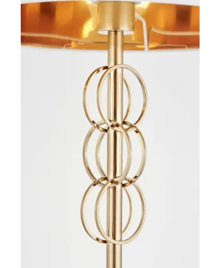 LAMPA STOJĄCA PODŁOGOWA BIAŁO-MOSIĘŻNA AZZARIA