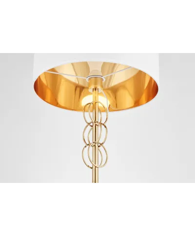 LAMPA STOJĄCA PODŁOGOWA BIAŁO-MOSIĘŻNA AZZARIA