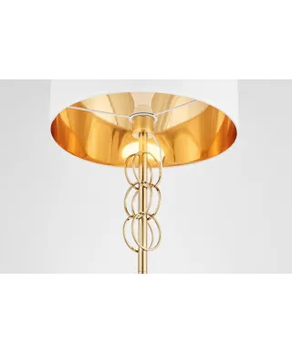 LAMPA STOJĄCA PODŁOGOWA BIAŁO-MOSIĘŻNA AZZARIA